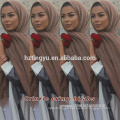 Hot whosale borlas bufanda de burbuja de algodón musulmán viscosa chal hijab